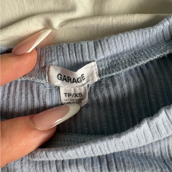 Garage Light Blue Ribbed Tee - Picture 2 of 2